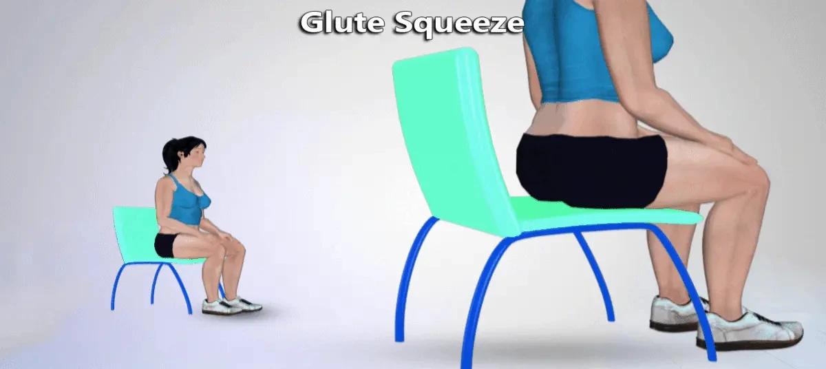 Seated Glute Squeezes